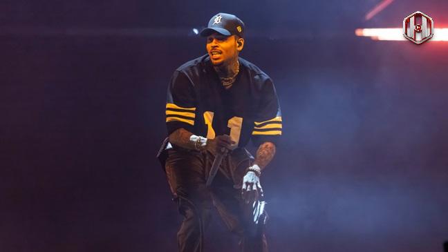 Chris Brown Stuck in Air During Concert Performance