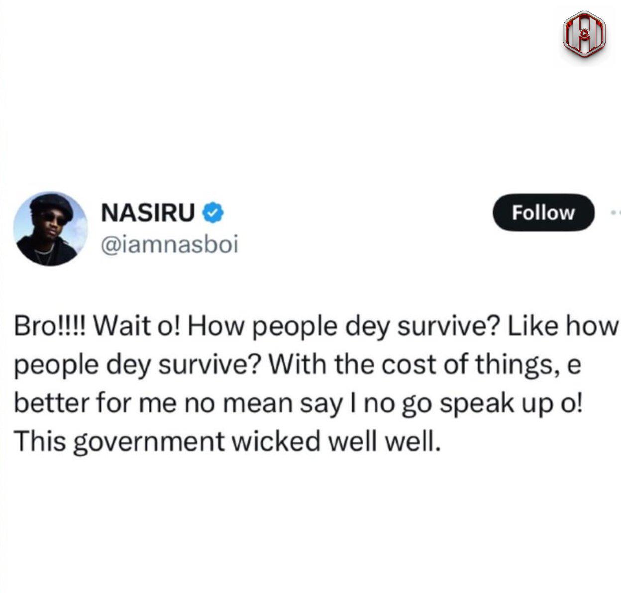 Nasboi's mind concerning the Nigerian inflation rate