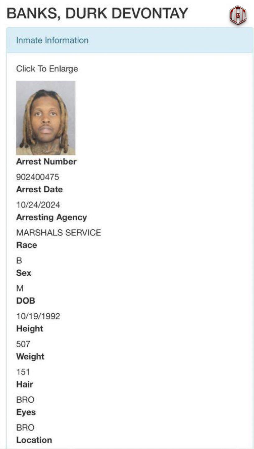 Lil Durk detained, faces possible Life Imprisonment for Murder-for-hire plot